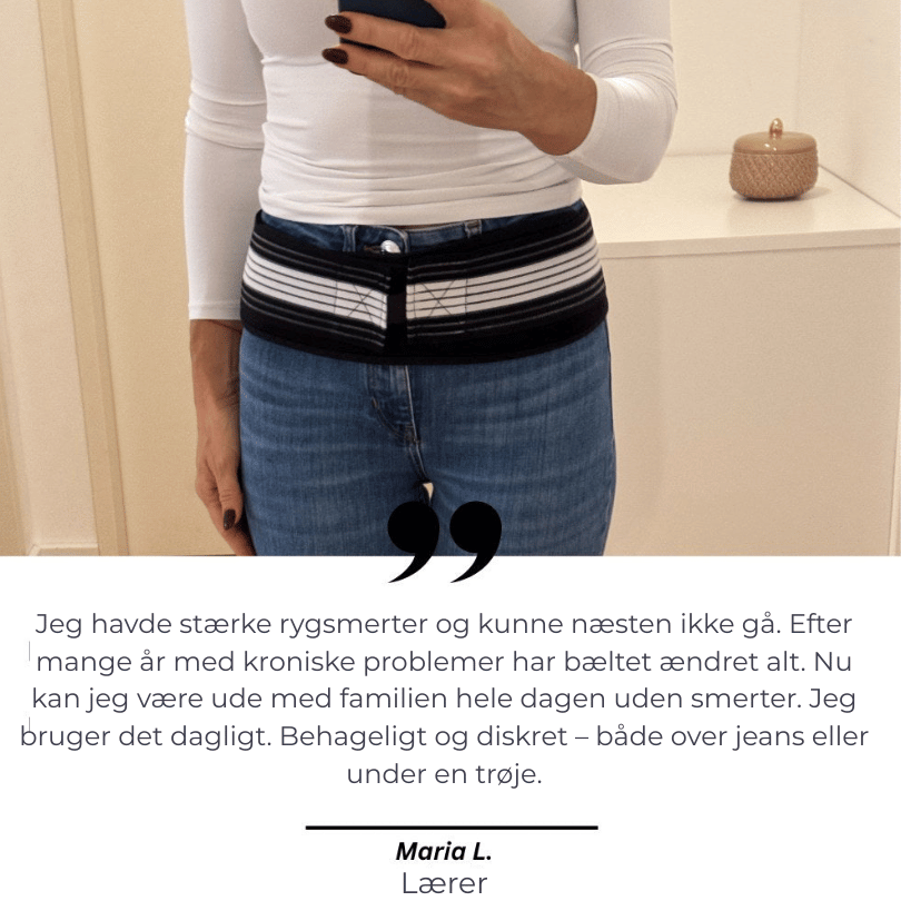 CoreStøtte™ - Støtter din ryg, forbedrer din holdning og hjælper dig smertefrit gennem dagen.