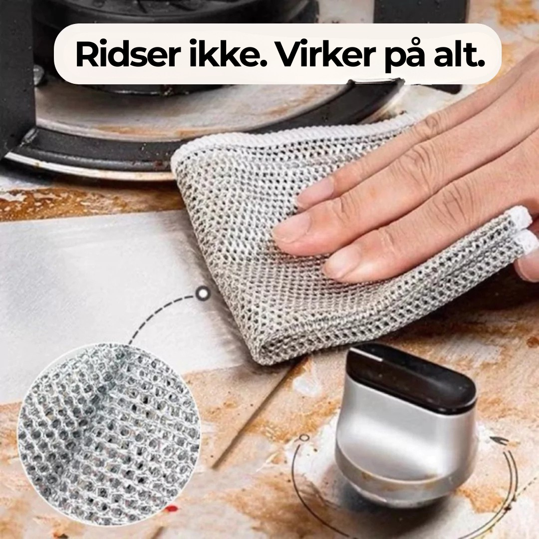 RidsefriKlud™ | Rengøring uden ridser – stærk, hygiejnisk & holdbar