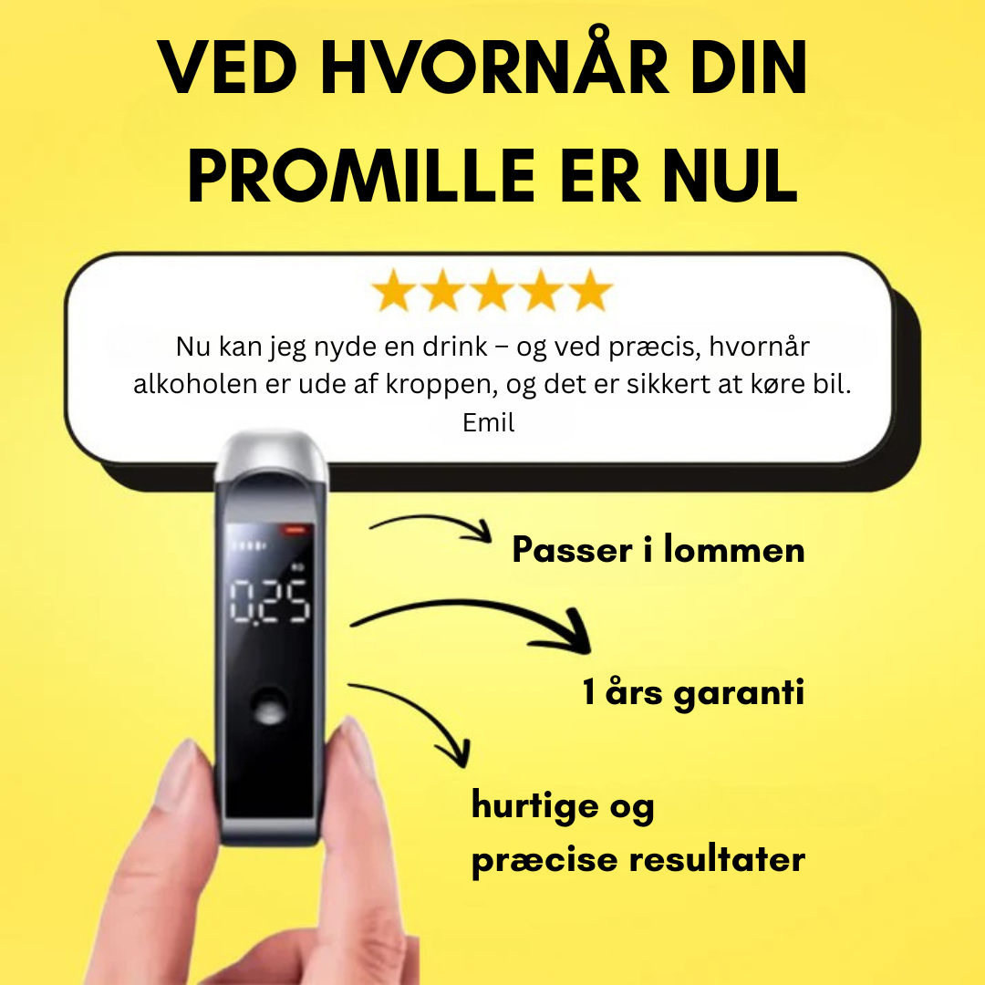 BlowSafe™ | Alkometer | Kend din promille sikkert før du kører