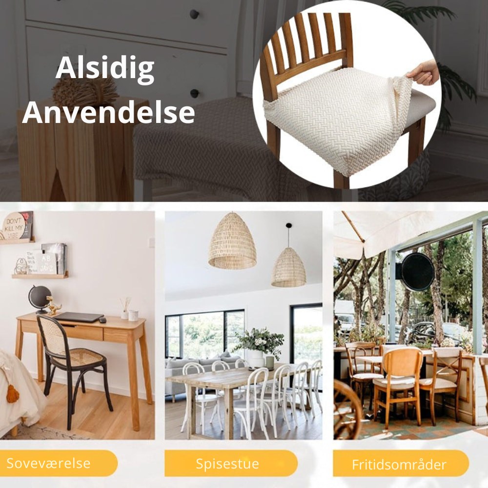 ChairCover™ | Vandtæt betræk der forvandler dine spisestuestole