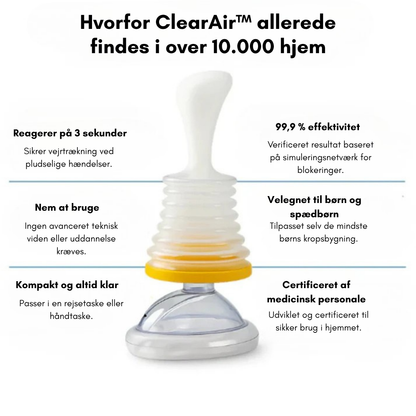 ClearAir™ | Betroet af tusindvis, gennemtestet til at redde liv på få sekunder