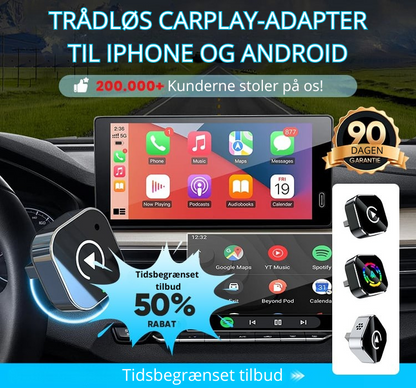 KørSmart™ | Trådløs CarPlay & Android Auto