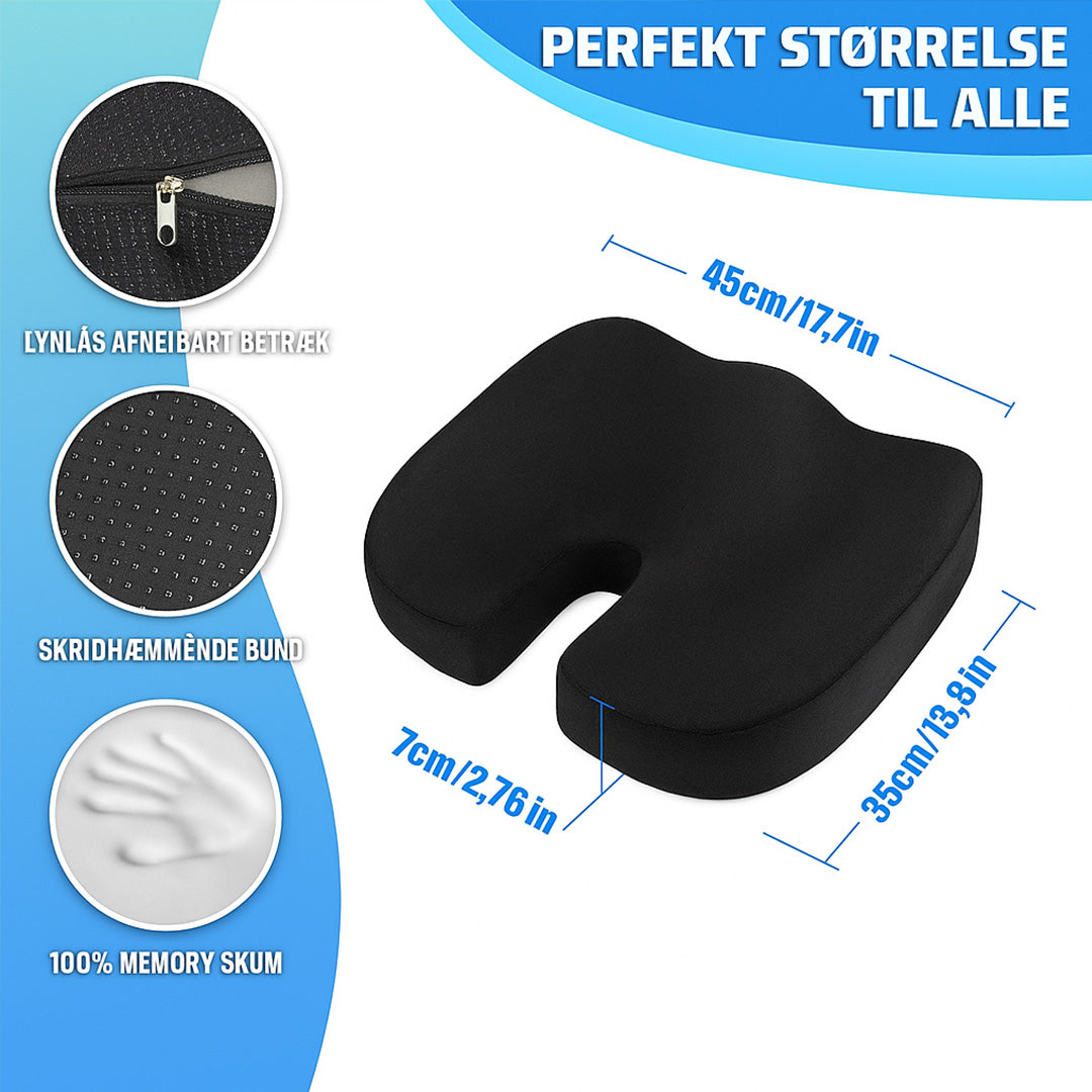 KomfortSædet™ - Ergonomisk Pude til Langvarig Siddekomfort