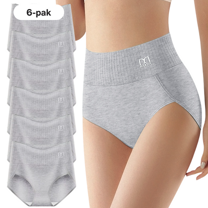 Komfortfit™ | 6-pak åndbare og behagelige trusser med høj talje og mavestøtte