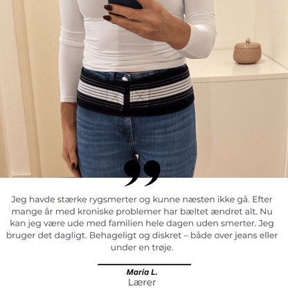 CoreStøtte™ - Støtter din ryg, forbedrer din holdning og hjælper dig smertefrit gennem dagen.