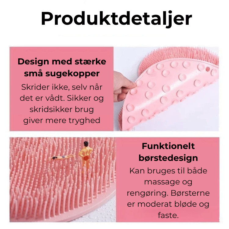 BodyBrush™ 1+1 FREE: Skridsikker brusemåtte med rensende skrubbebørste til hele kroppen