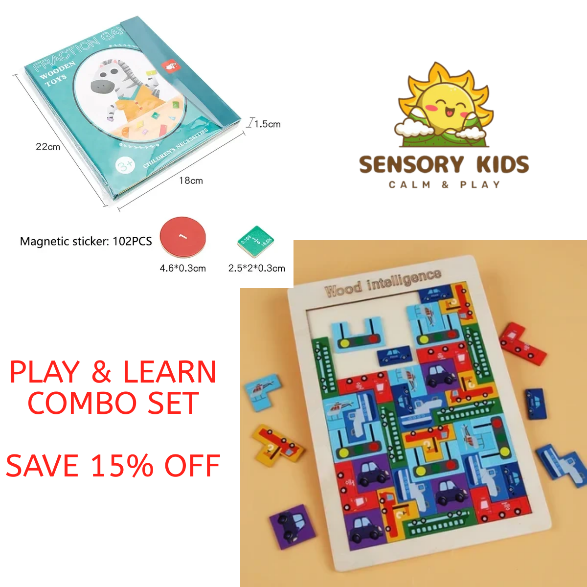 BrøkMester | Magnetisk brøkpuslespilbog